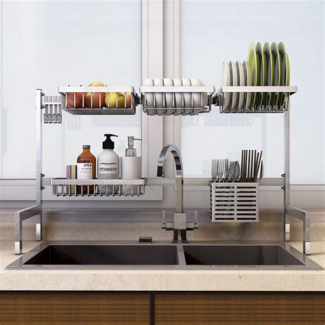 stainless steel dish cabinet|best rated kitchen dish racks.